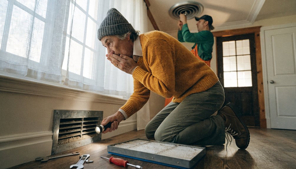 ducted heating odor causes